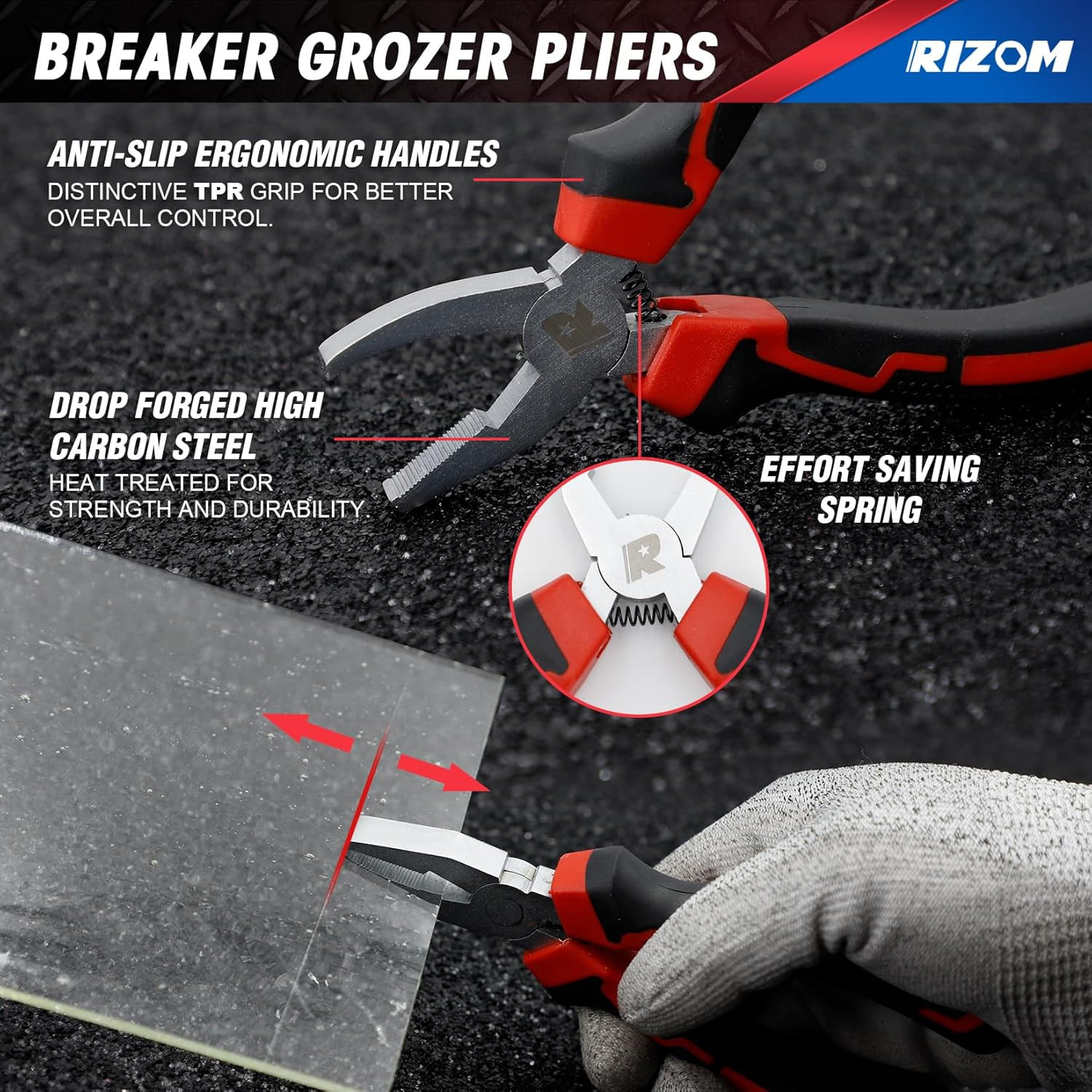 Glass Cutters Tools Glass Cutter 2-20MM 8" Glass Running Pliers with Curved Jaws