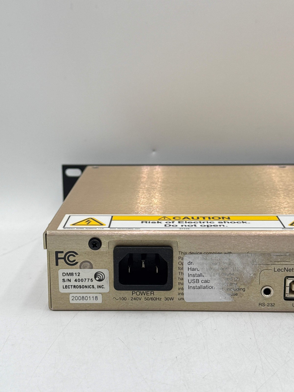 LECTROSONICS INC DM812 DIGITAL AUTOMATIC MATRIX MIXER + DSP