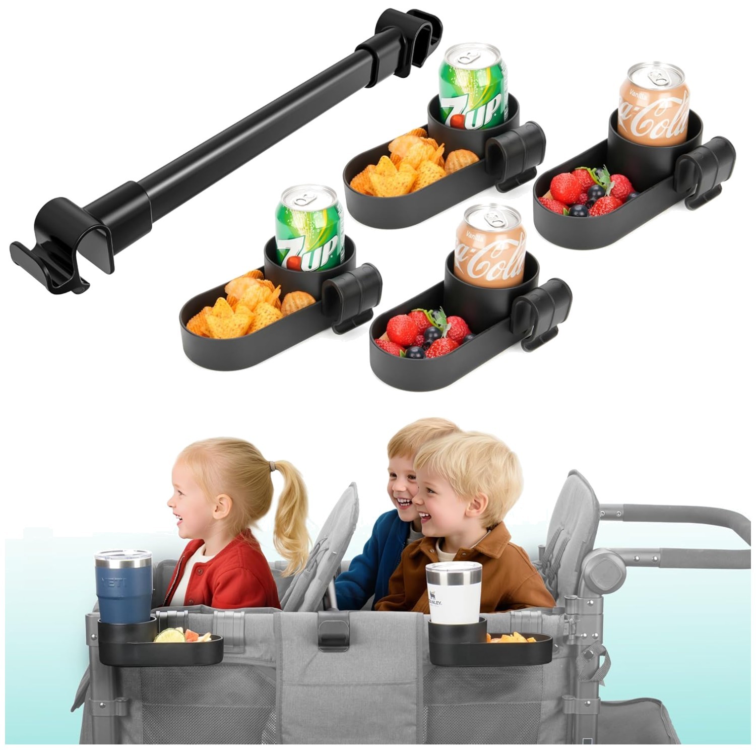 Wonderfold Wagon Accessories Pack - Support Bar + Tray