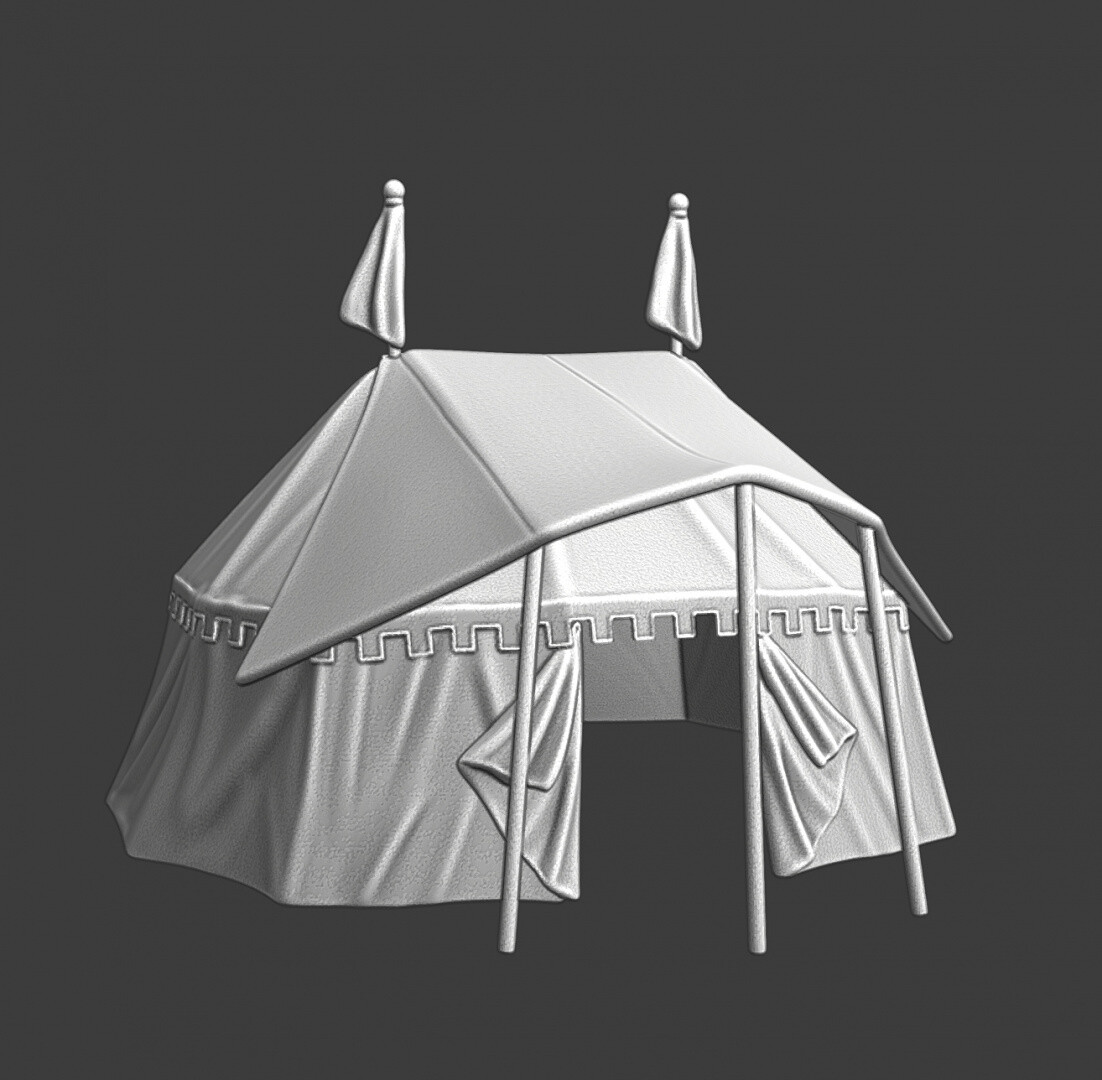 Northern Crusades Miniatures Medieval Large Command Tent 28mm 32mm 35 40mm 54mm