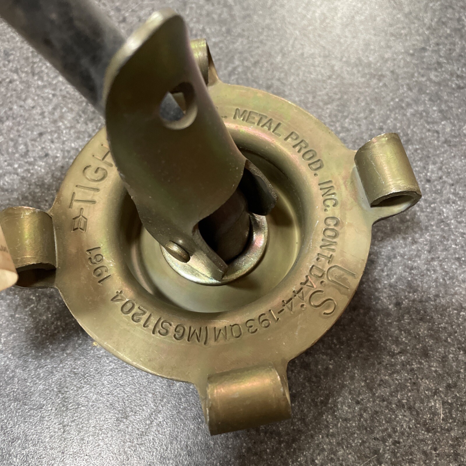 VINTAGE 1962 ADAPTER GRAVITY FEED W/Drip Interceptor for 5 Gallon Gasoline Can