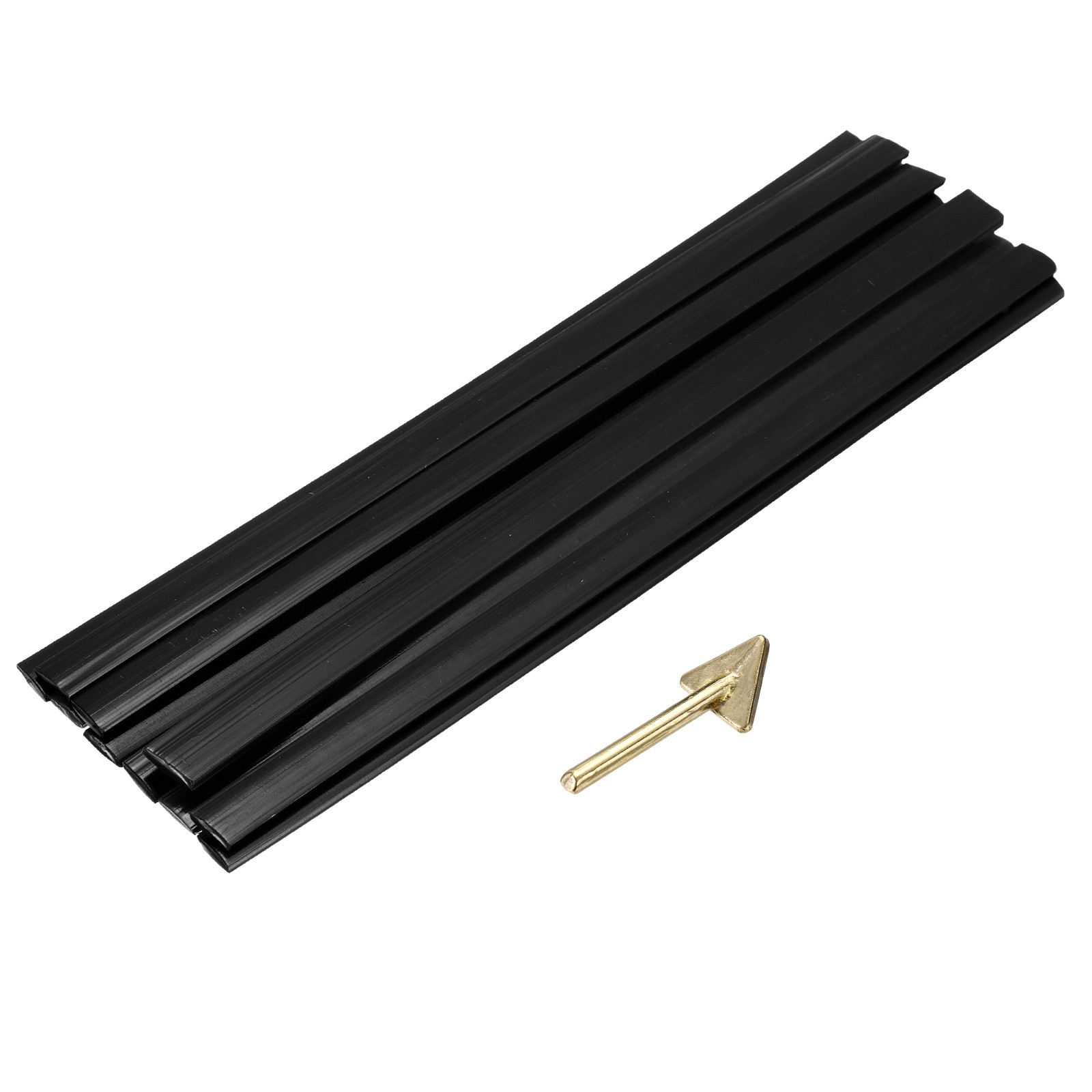 10 Pcs 8 Inch Plastic Welding Rods, 9.5mm x 200mm PE Welding Strip, Black