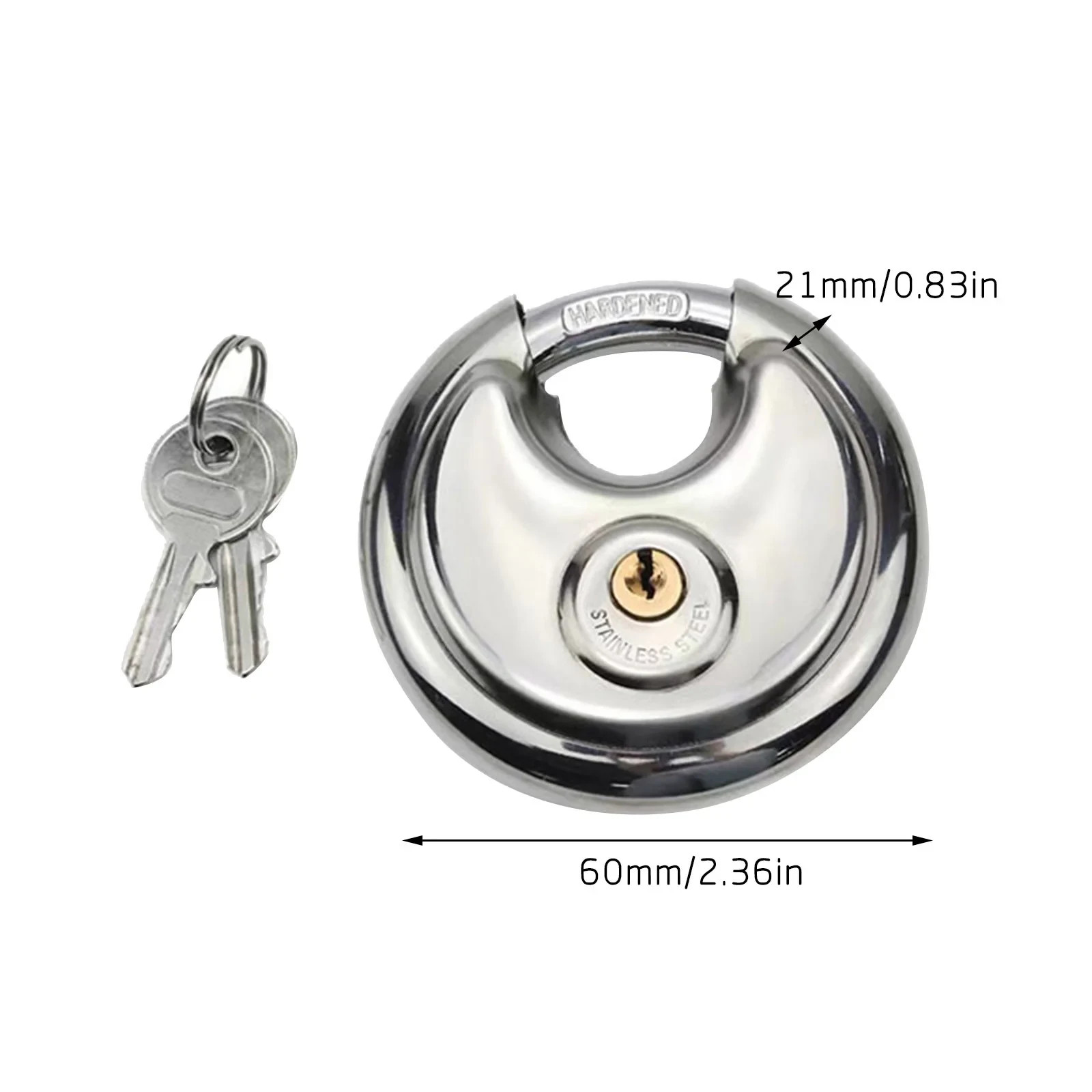 PRO ESSENTIALS Stainless Steel Discus Padlock N0285