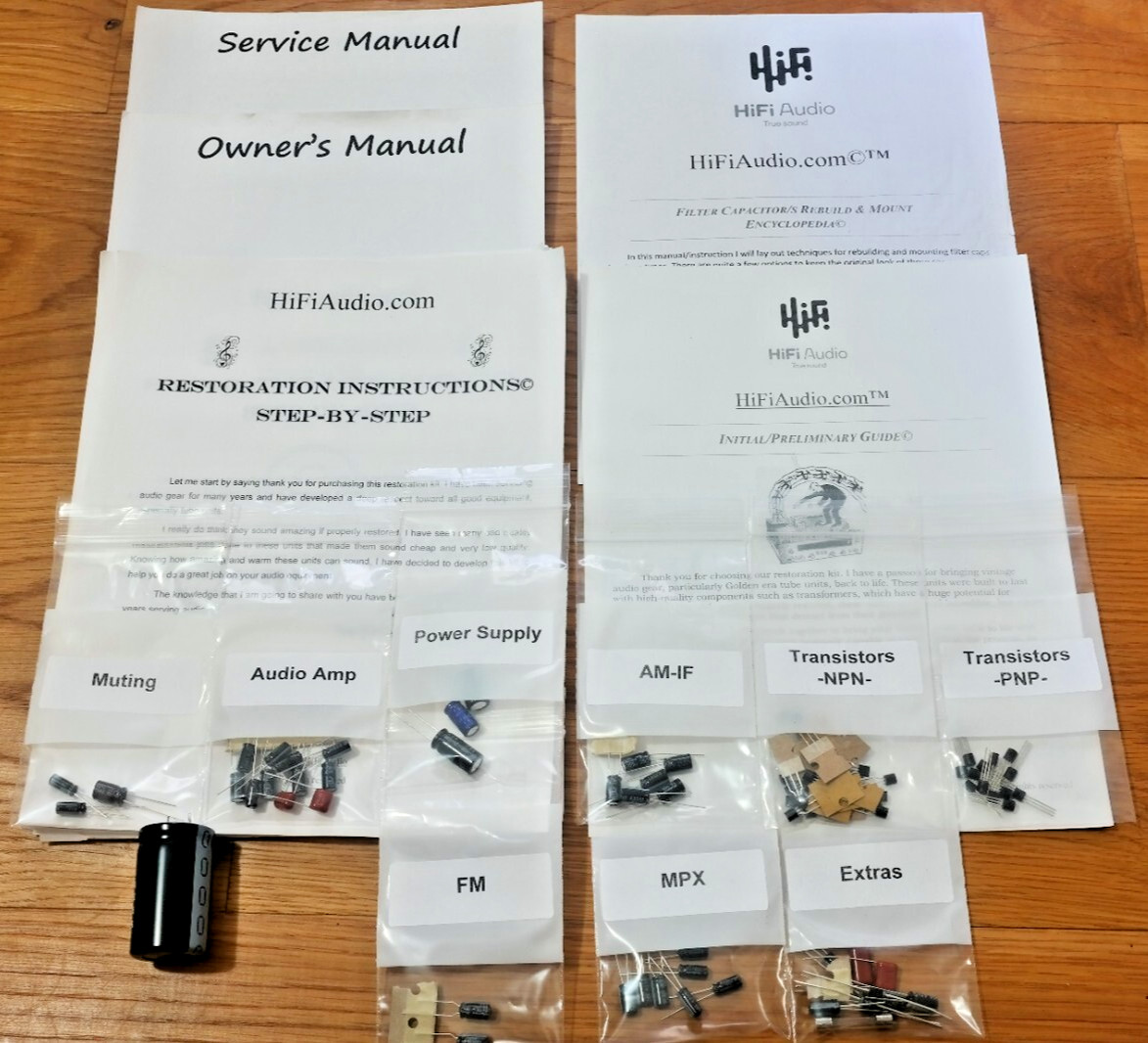 Sansui  TU-999 rebuild restoration recap upgrade kit repair capacitor