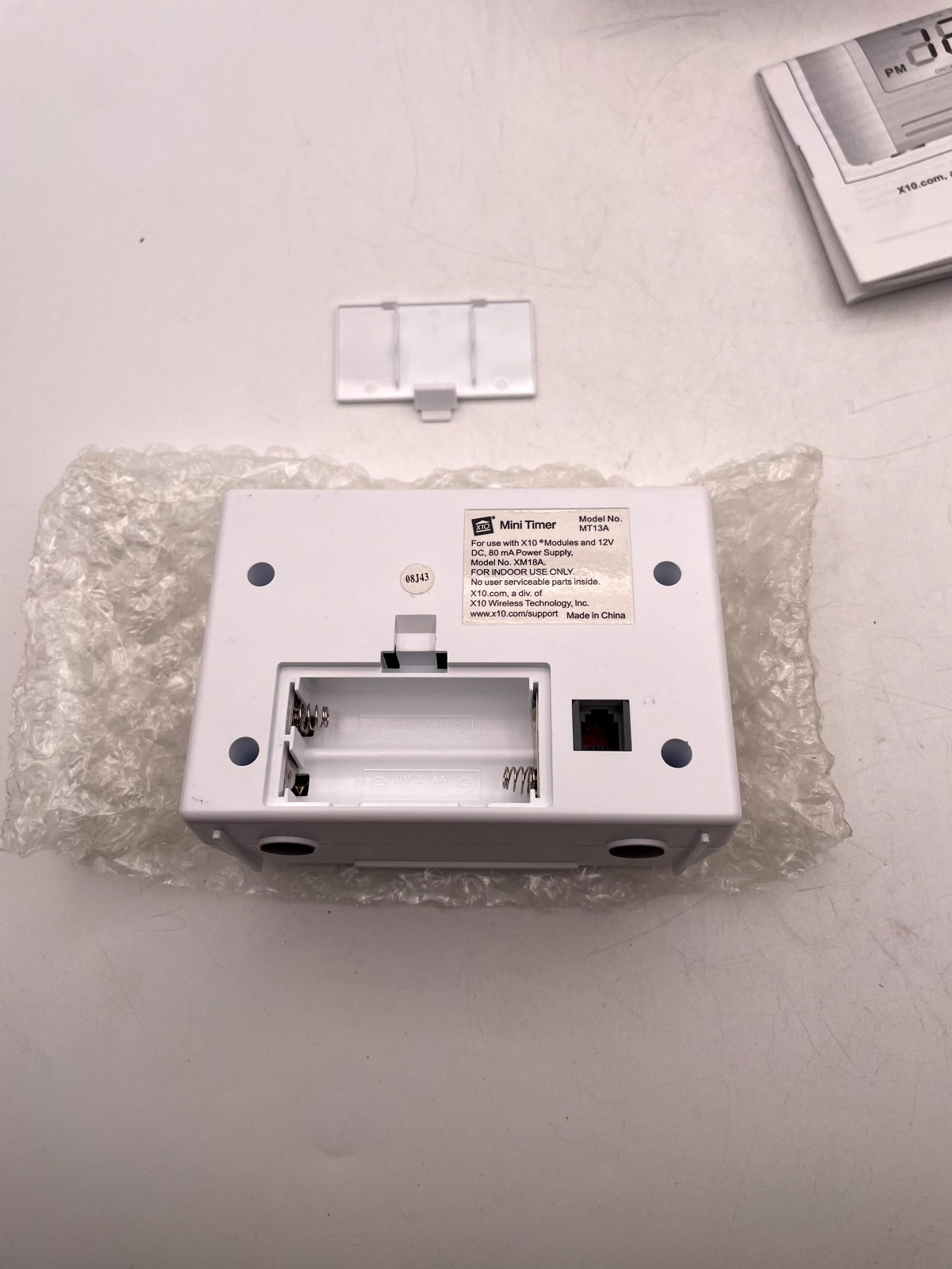 X-10 MT13A Mini-Timer Control Center White Digital Wall Mounted NEED BATTERY