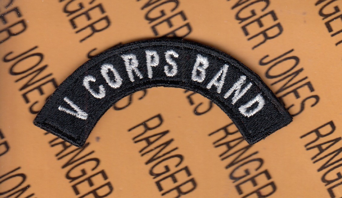 US Army 5th V CORPS BAND ~3" tab patch c/e