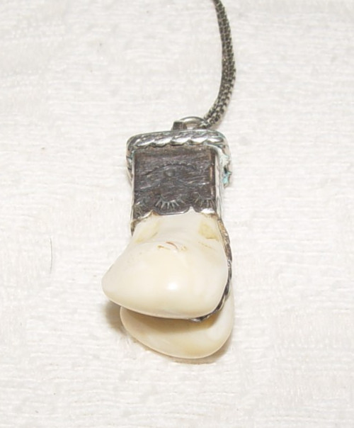 Elk tooth Sterling Necklace