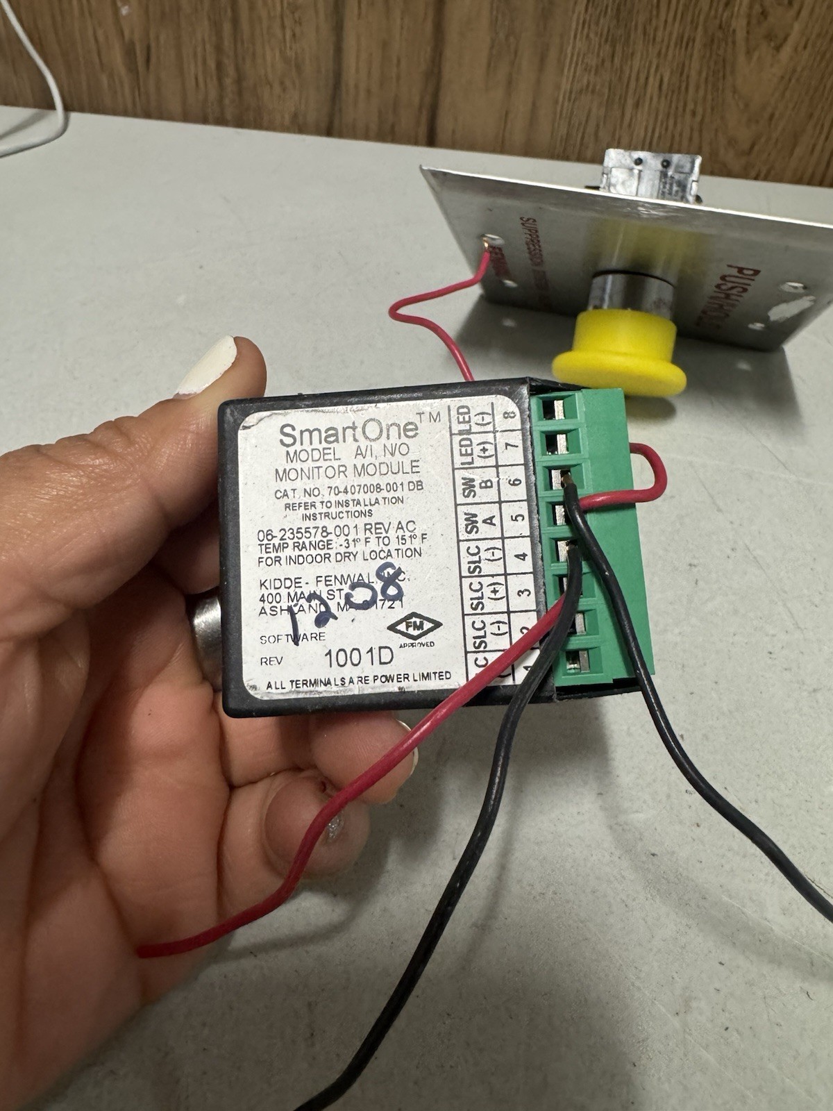 Fenwal SmartOne Suppression System Abort Push Button Untested