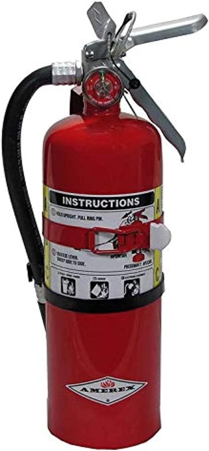 Amerex B500T 5 lbs ABC Dry Chemical Fire Extinguisher with Wall Bracket