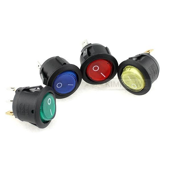 20mm Runder Wippschalter Ein/Aus Schalter Led Beleuchtet Kippschalter Neu