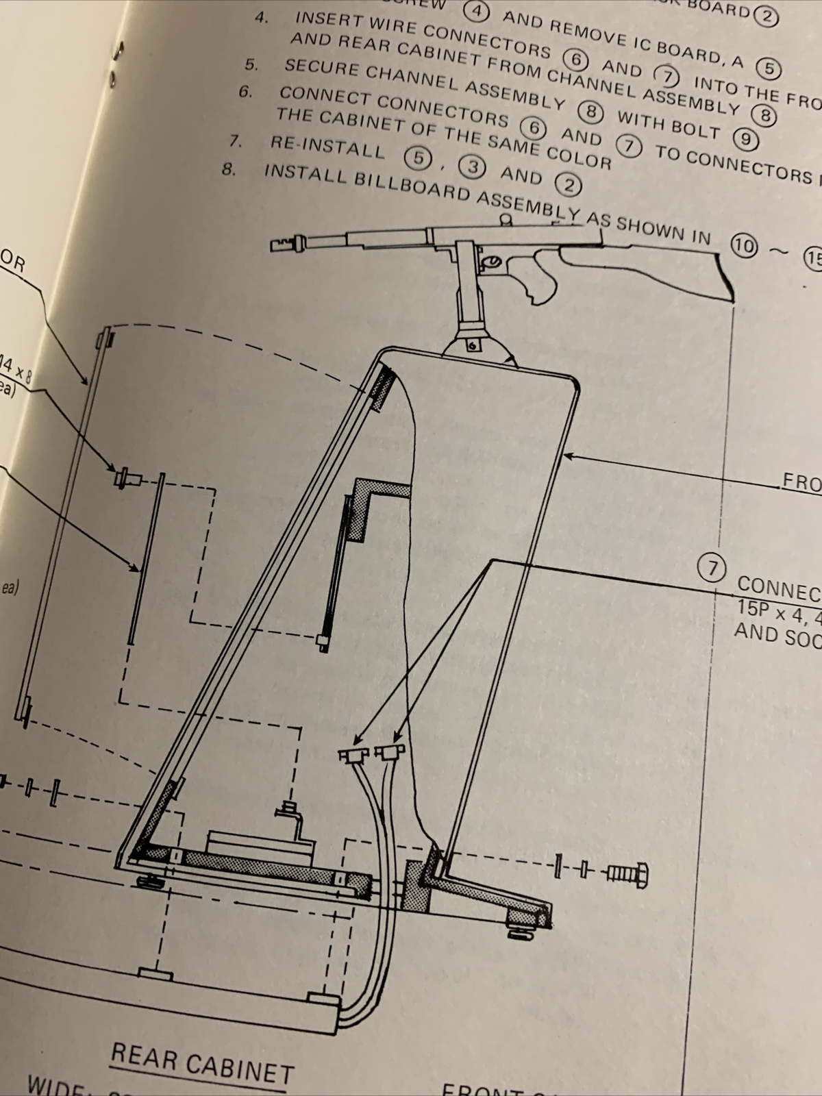 Original ARCADE GAME owners manual Bullet Mark Sega