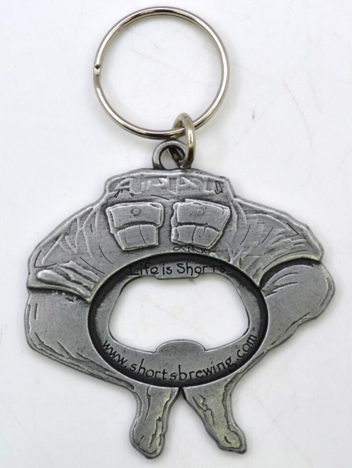 Shorts Brewing Metal Bottle Opener Keychain Michigan Beer Merch