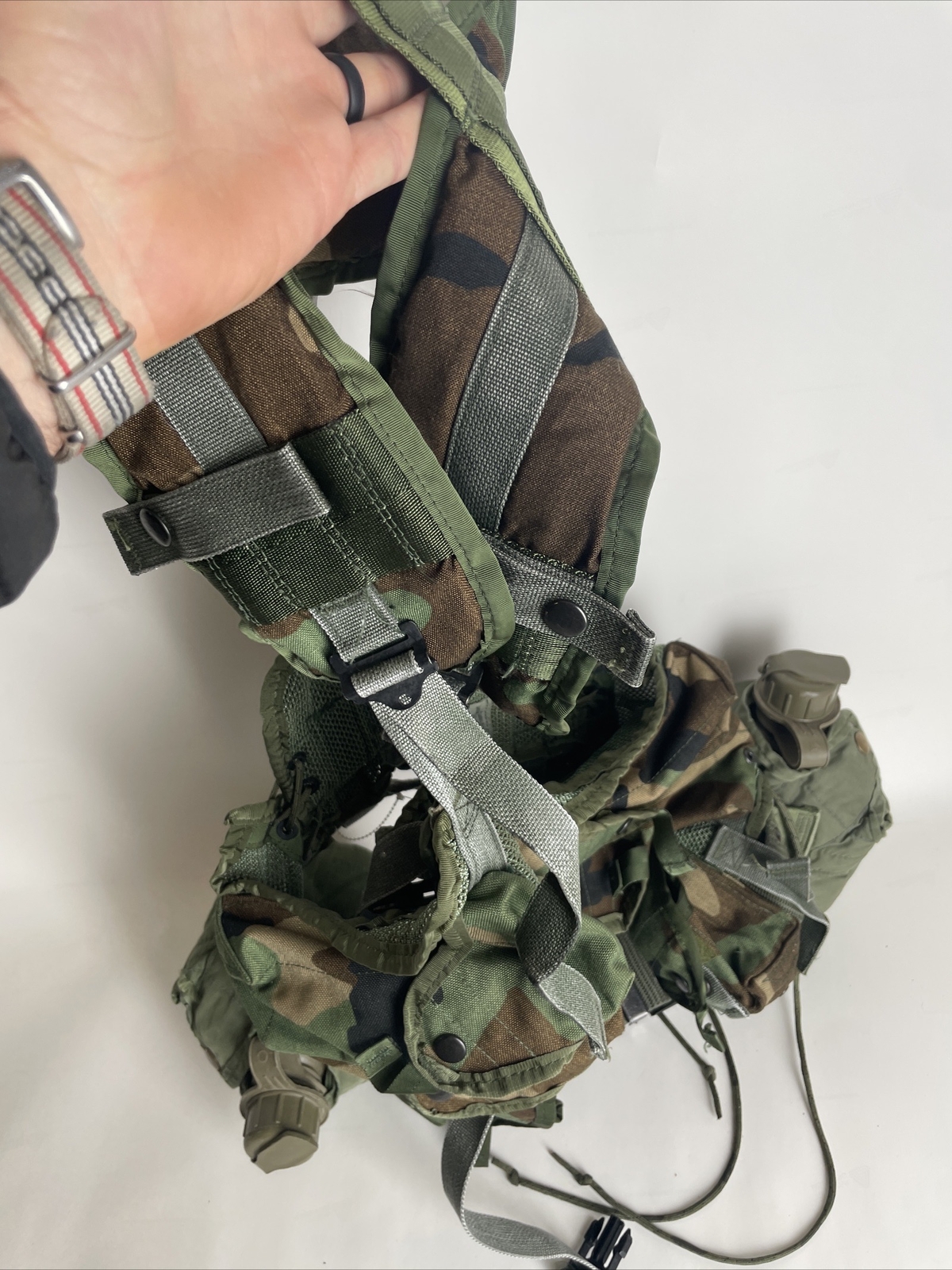 USGI Enhanced Tactical Load Bearing Vest Complete Kit BDU "EXCELLENT"