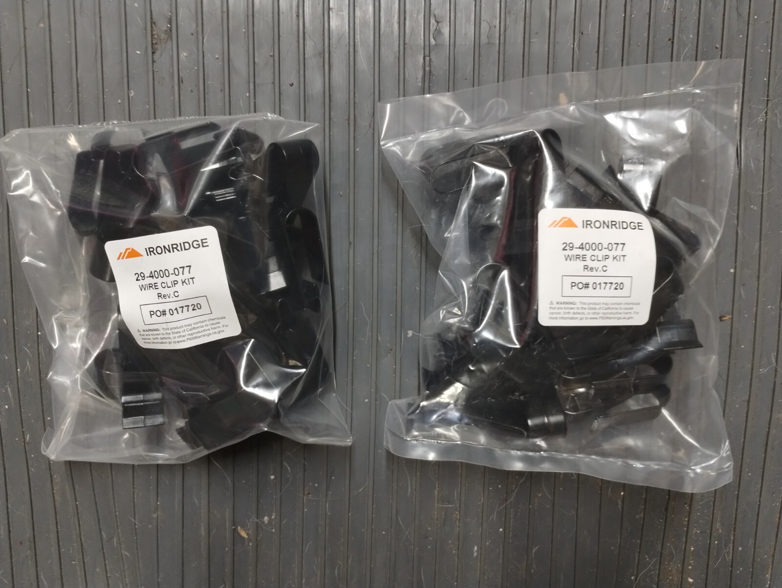 40 pcs IronRidge 29-4000-077 Rev C Solar Panel Wire Clips Kit 2 Bags 20 Per Bag