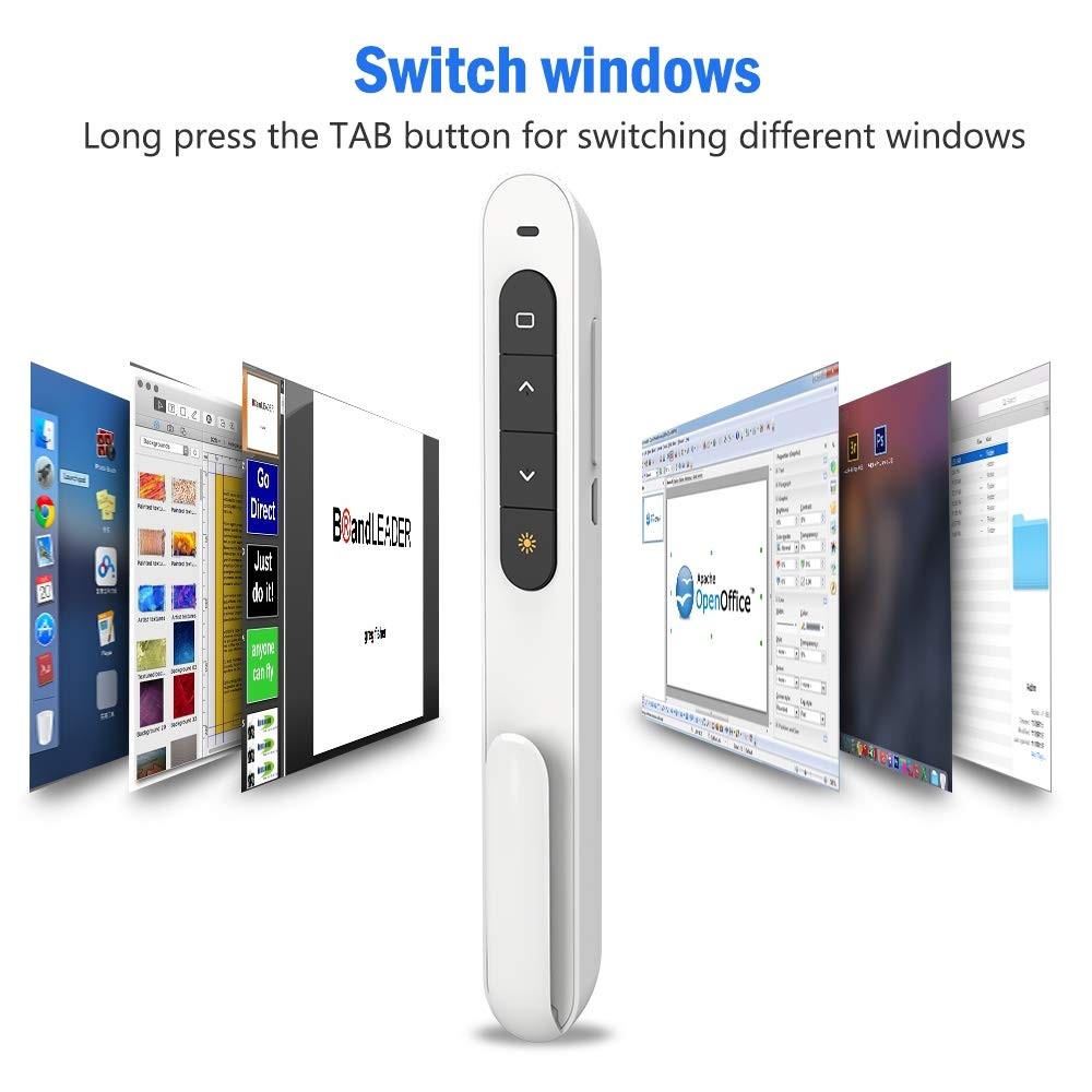 Dinofire White Wireless Presenter Clicker