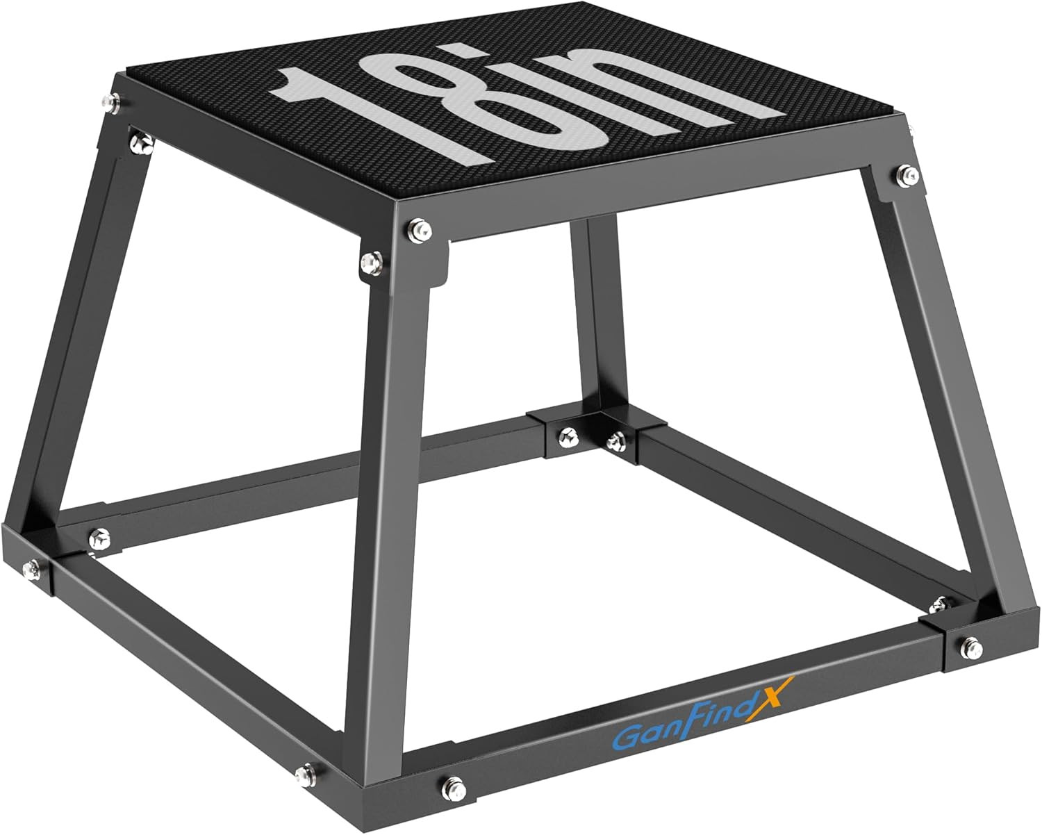 Steel Plyometric Jump Box,12/18 Inch Heavy Duty Plyo Platform, Non-Slip Workout