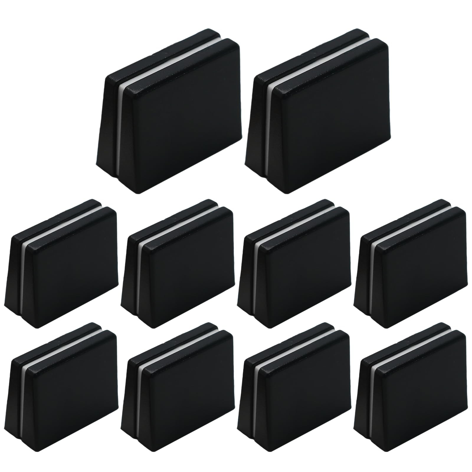10pcs Fader Caps, Mixer Slider Fader Knobs Black Fader Cap for Pioneer DJM350...