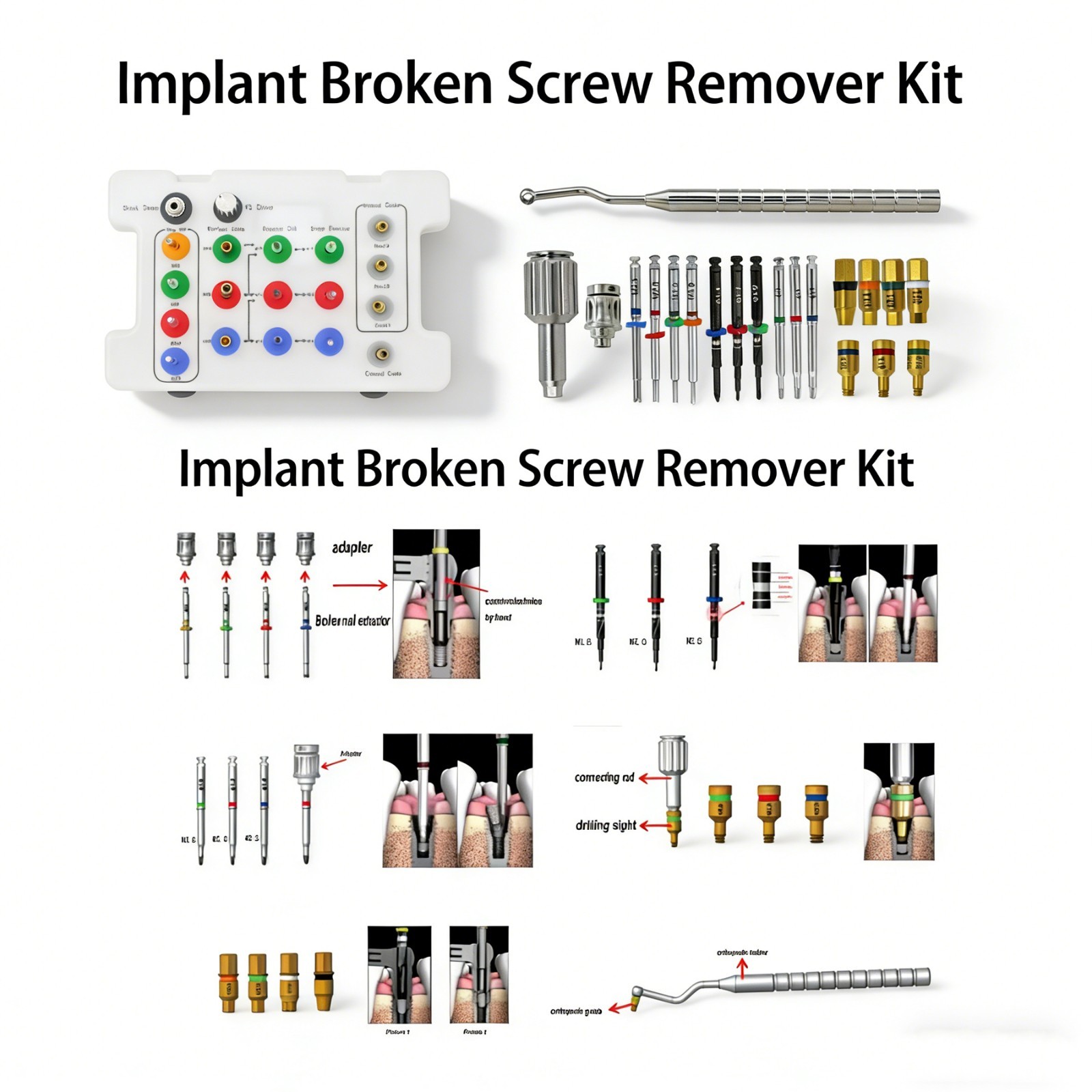 Universal Implant Fractured Screw Removal Kit Neobiotech SR Repair Tool Dental