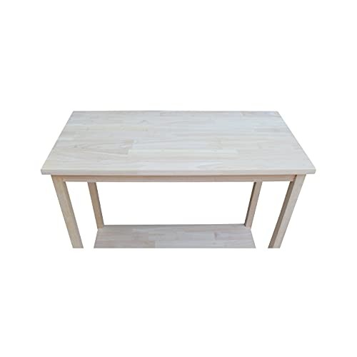 Accent Table, Unfinished L: 14 x W: 31 x H:29 Rustic