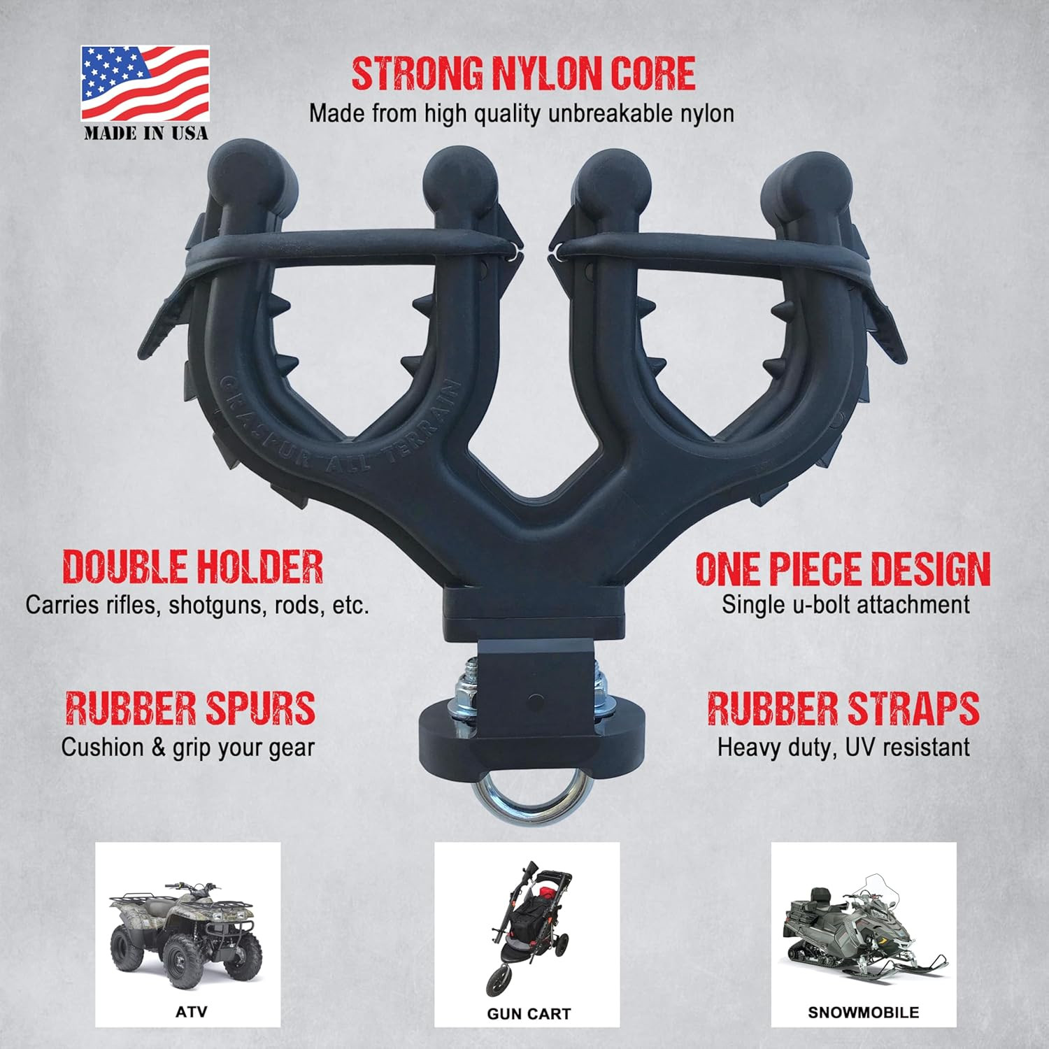 Graspur Double ATV Gun & Bow Rack - Model ATV2
