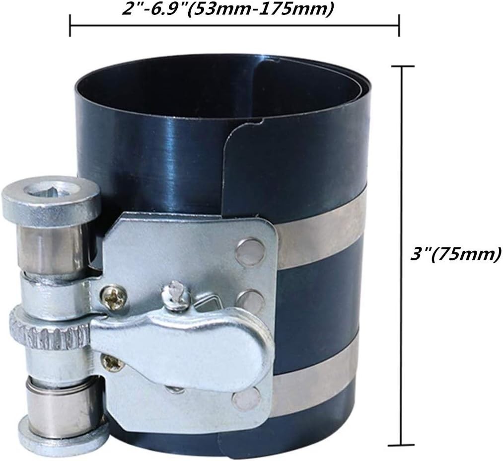 3 inch Piston Ring Compressor Tool, Adjustable Ratchet Piston Installation Tool