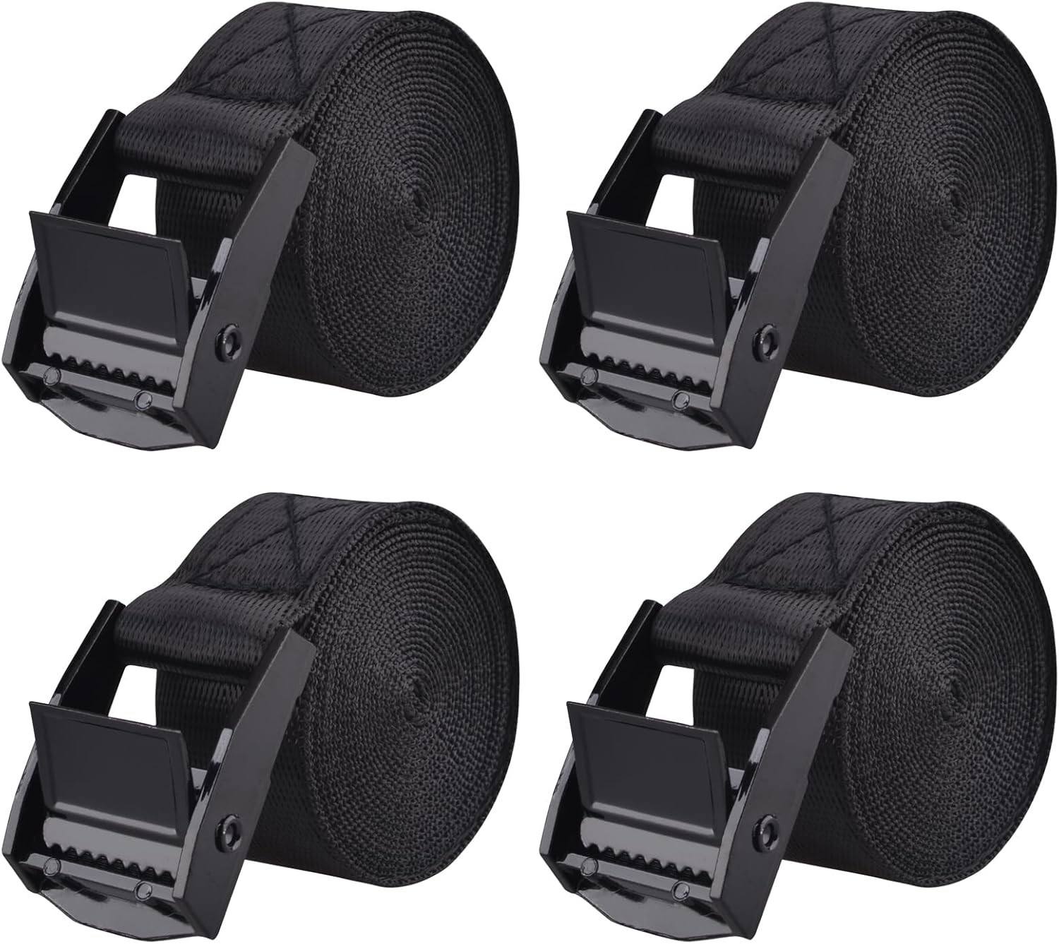 Cinch Tie Down Strap Lashing Straps Heavy Duty Nylon Straps with Cam Buckles for