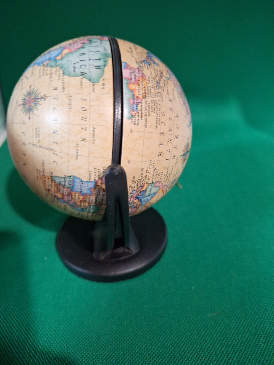 Replogle Mini Desk Globe 2001. Moves In 2 Directions.