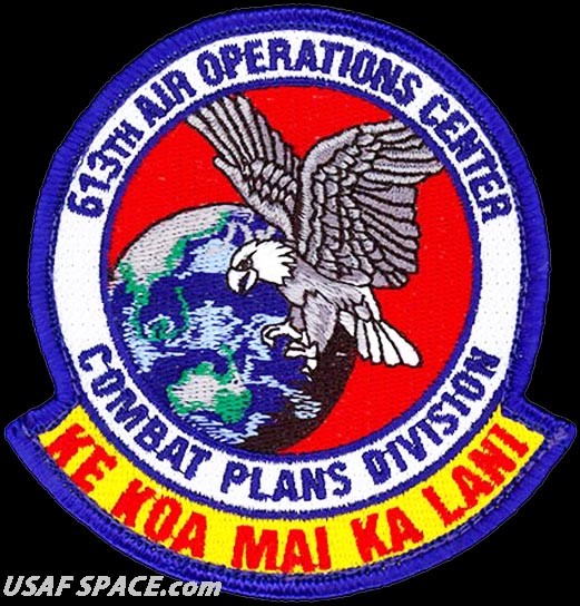 USAF 613th AIR OPERATIONS CENTER-COMBAT PLANS DIVISION- KE KOA MAI KA LANI PATCH