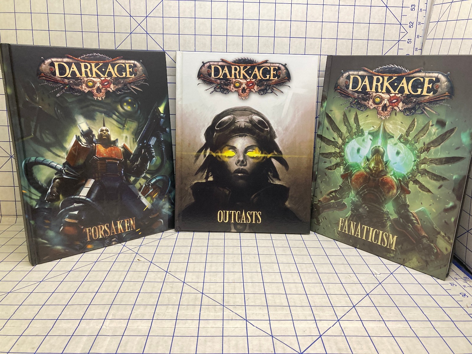 Dark Age RPG Hardcover FORSAKEN, Outcasts, Fanaticism CMON Lot - FREE CORE RULES