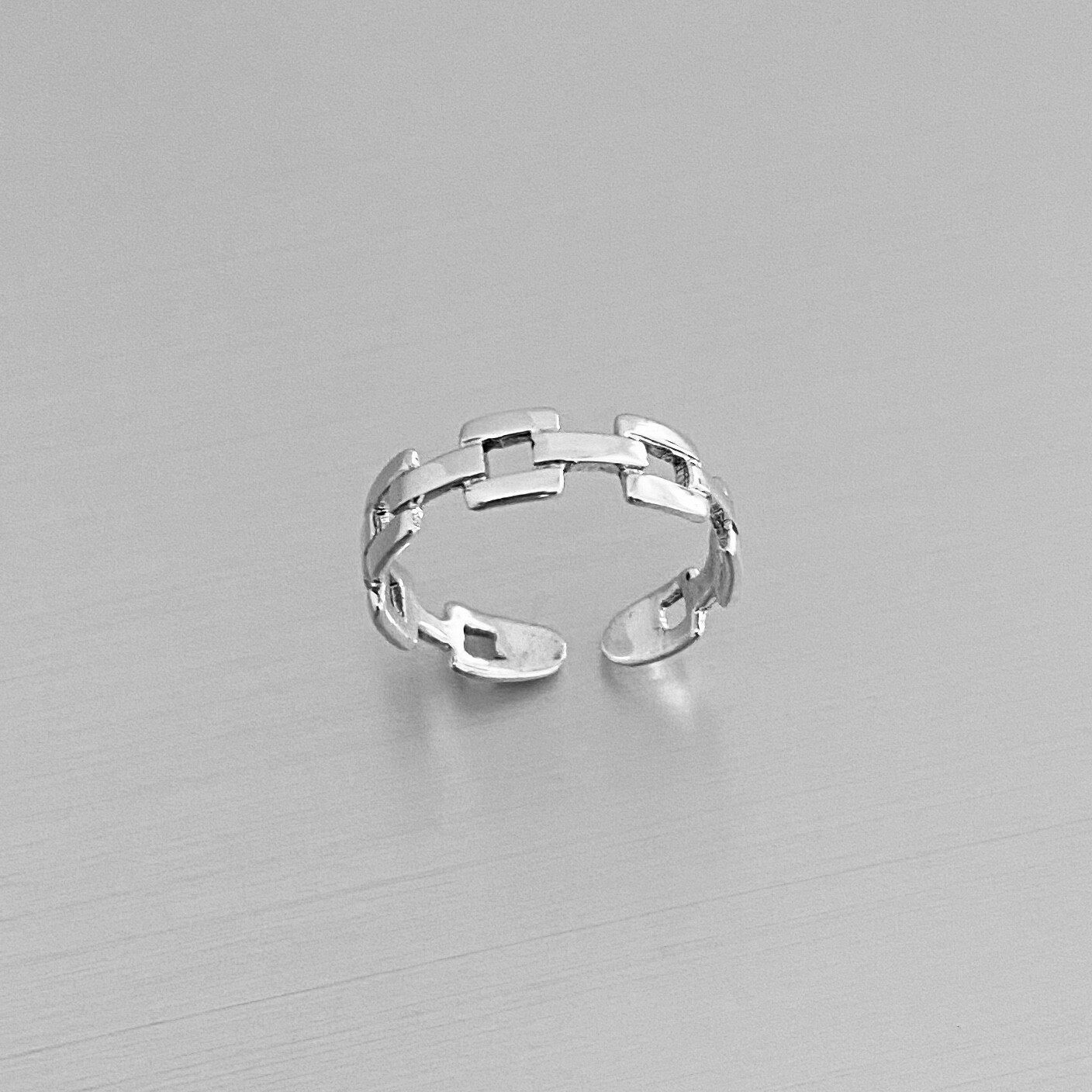 Sterling Silver Link Toe Ring, Silver Rings, Link Ring, Silver Band
