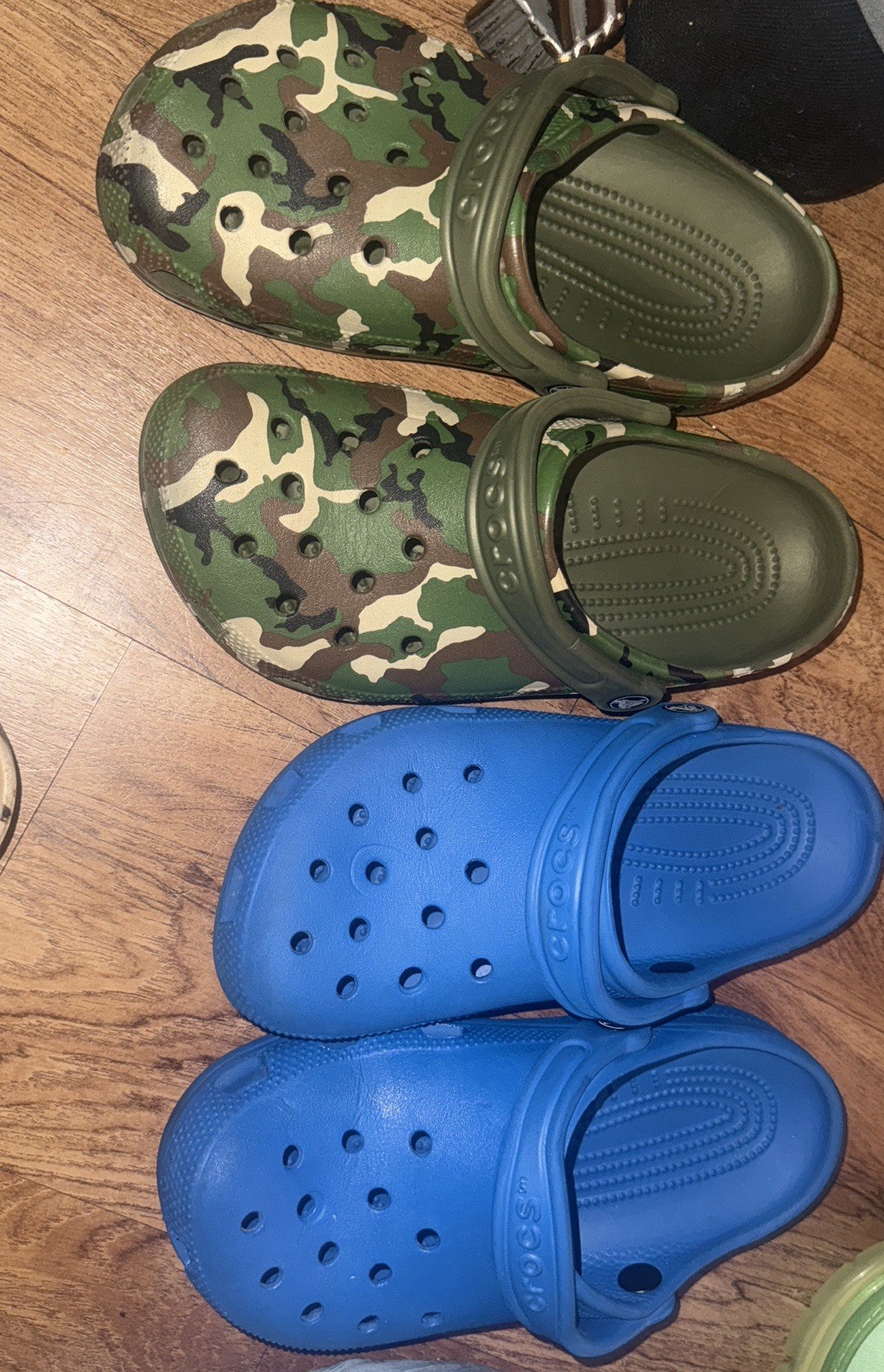 Crocs Men's Camouflage & Blue Slip-On Comfort Sandals Lot of 2