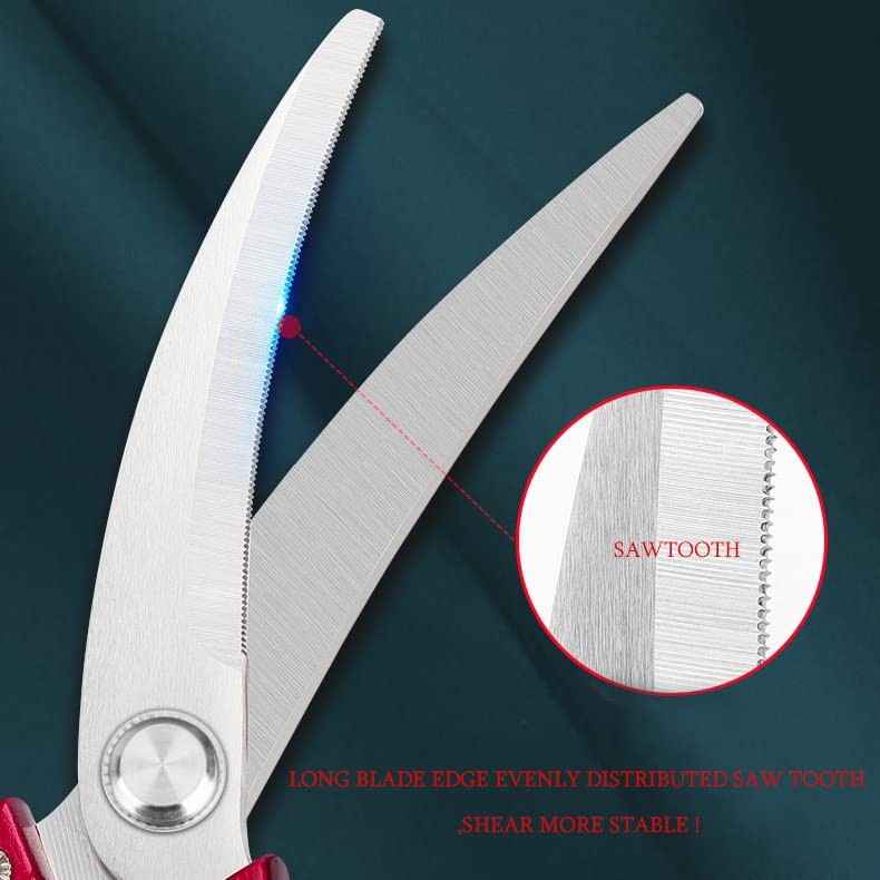 Heavy duty kitchen scissors 2-pack,High Stainless Steel sharp blade,Dishwasher