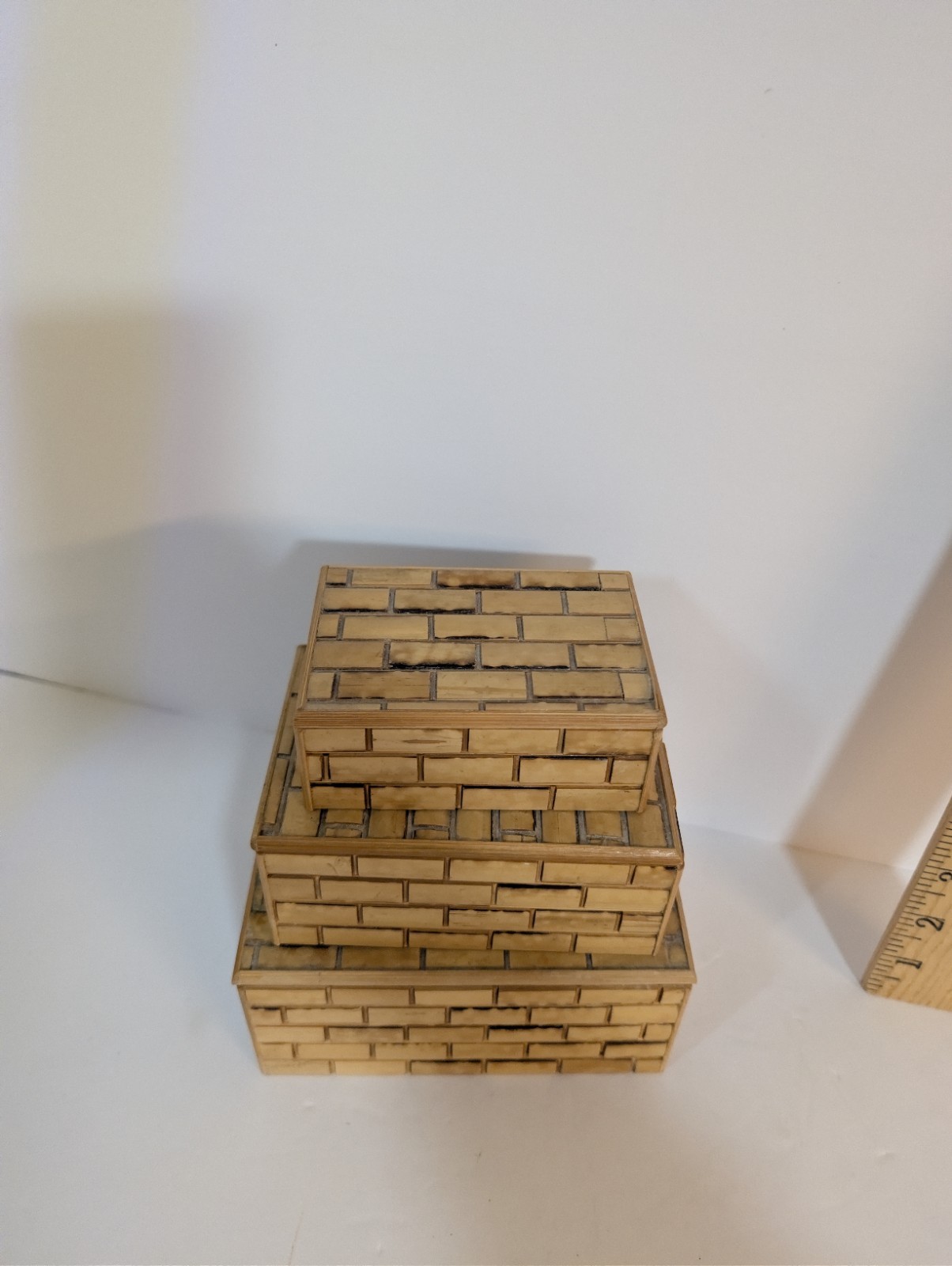 Vintage Bamboo Nesting Boxes