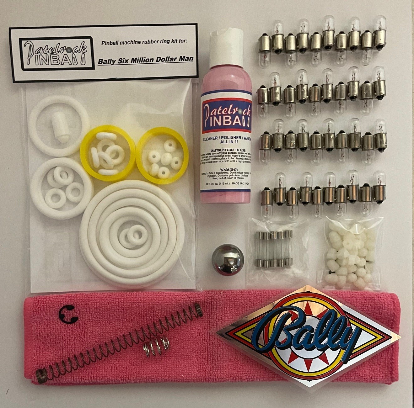 1978 Bally The Six Million Dollar Man Pinball Machine Maintenance Tune Up Kit