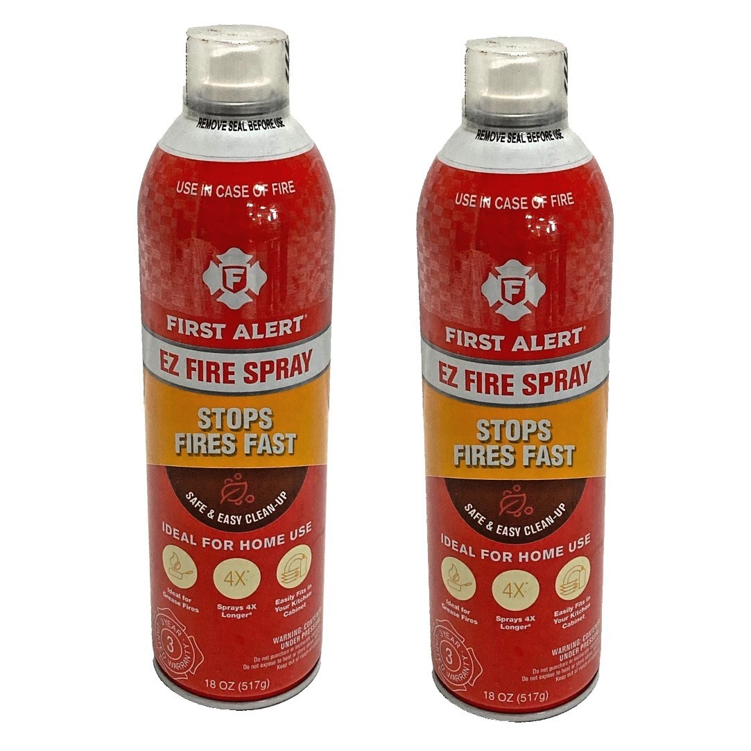 First Alert AF400 EZ Fire Spray, Aerosol Extinguishing Spray EXP 9/28 2 Pack