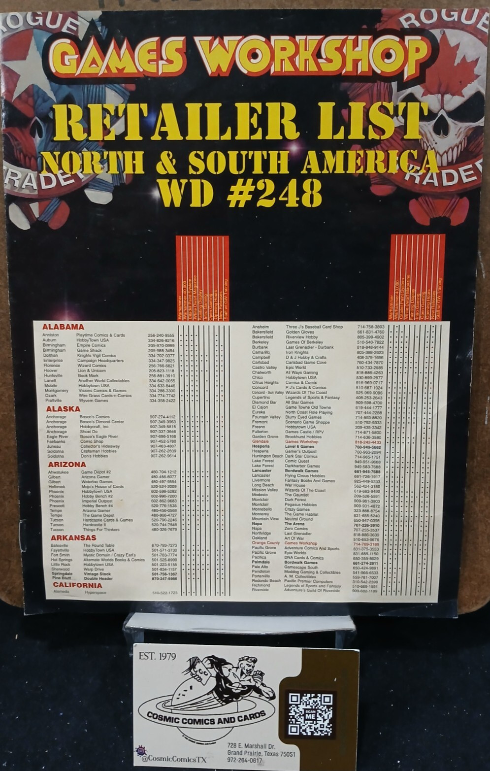 Games Workshop Retailer List North & South America WD #248