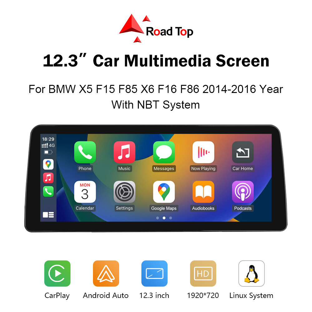 12.3''For BMW NBT X5 F15 F85 X6 F16 F86 Wireless CarPlay AndroidAuto Touchscreen