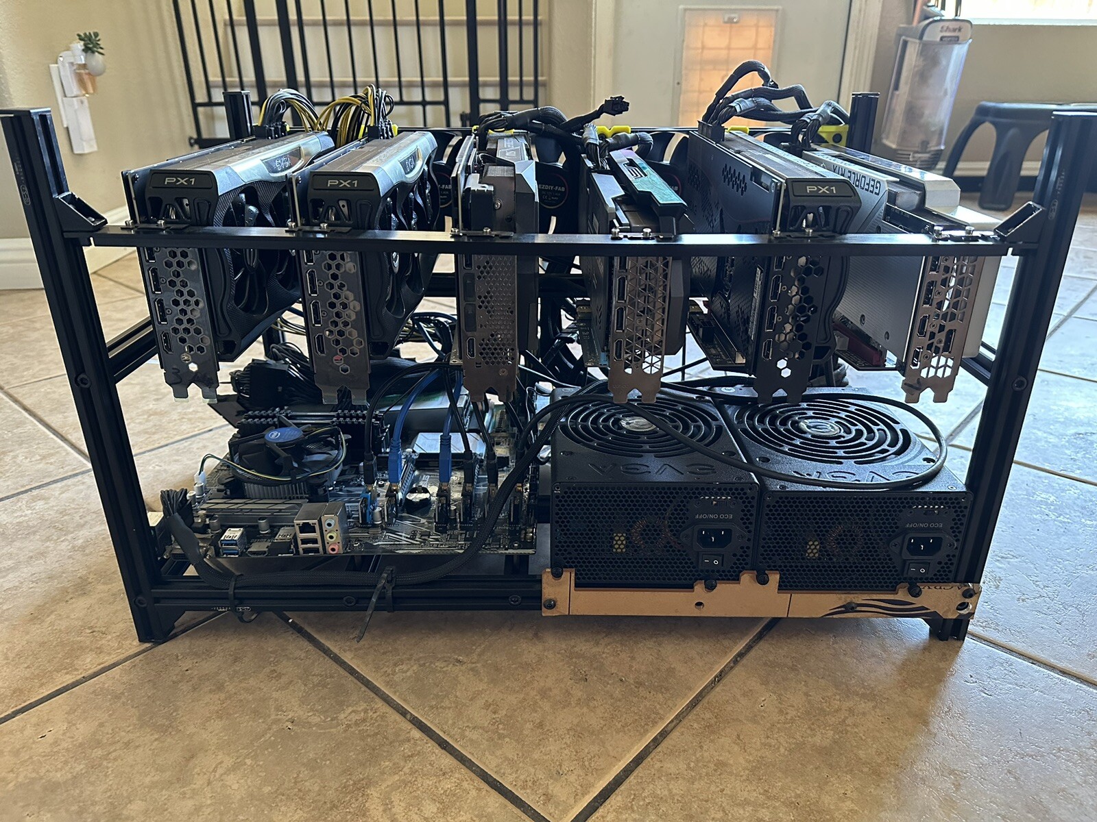 Complete 6 x NVIDIA RTX 3080 TI GPU Mining Rig