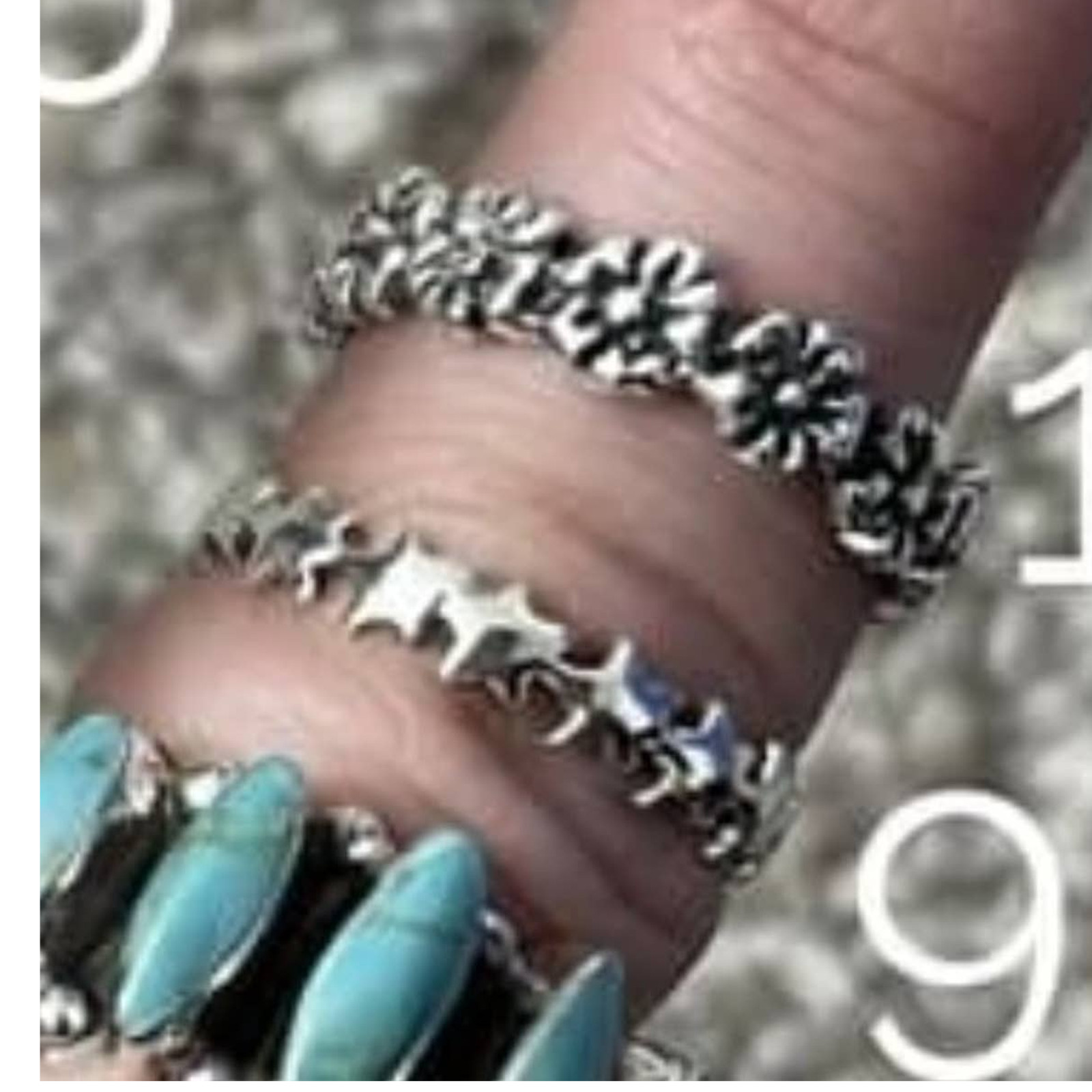 Star Sterling Band Ring - 9