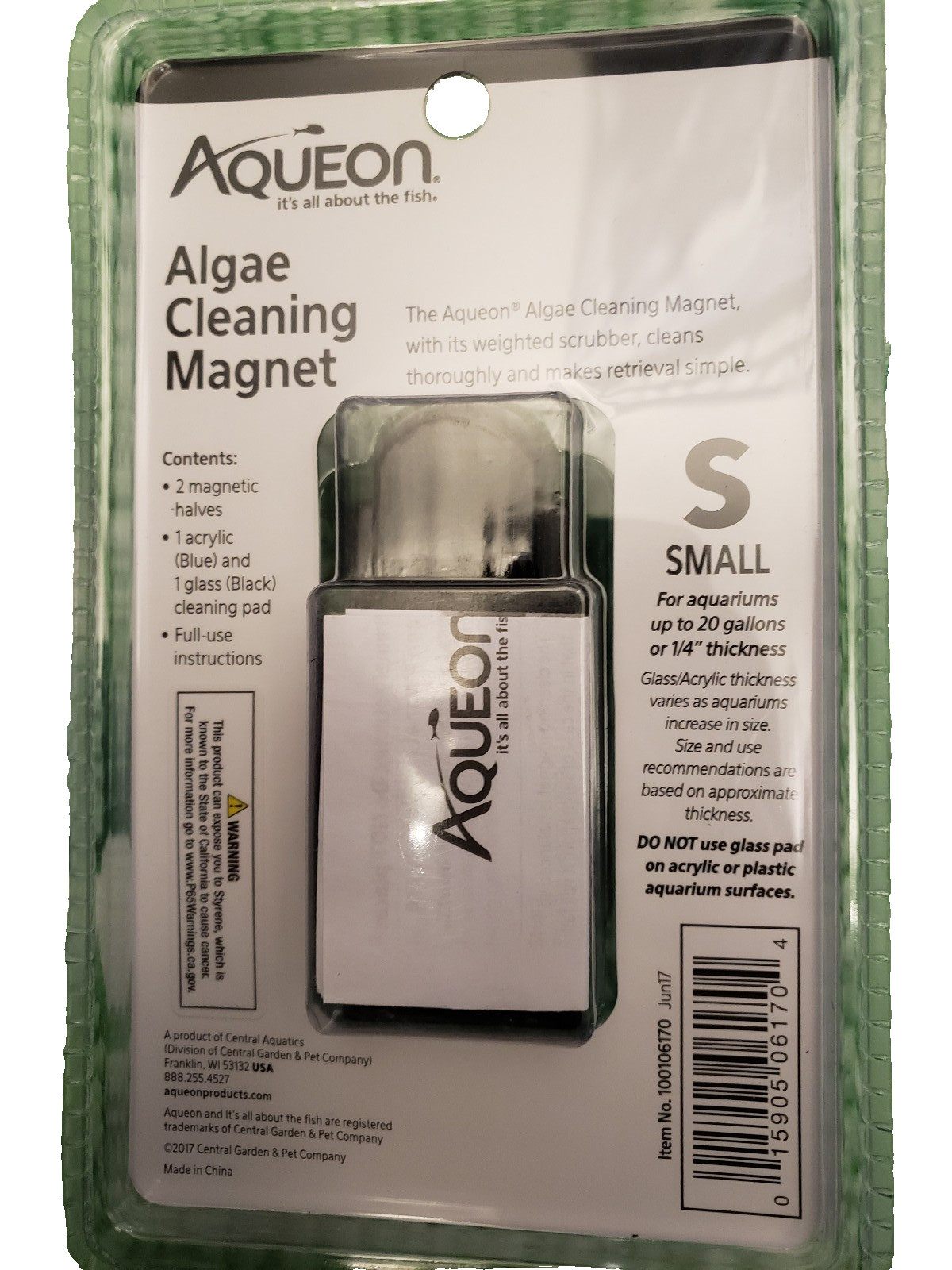 Aqueon Algae Scraper Magnet - Small - New- Free Shipping!