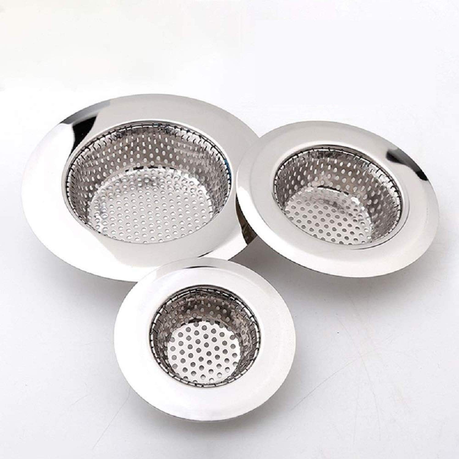 Hair Catcher Shower Drain(3 Pack), Bathtub Drain Cover, Sink Stainless-steel