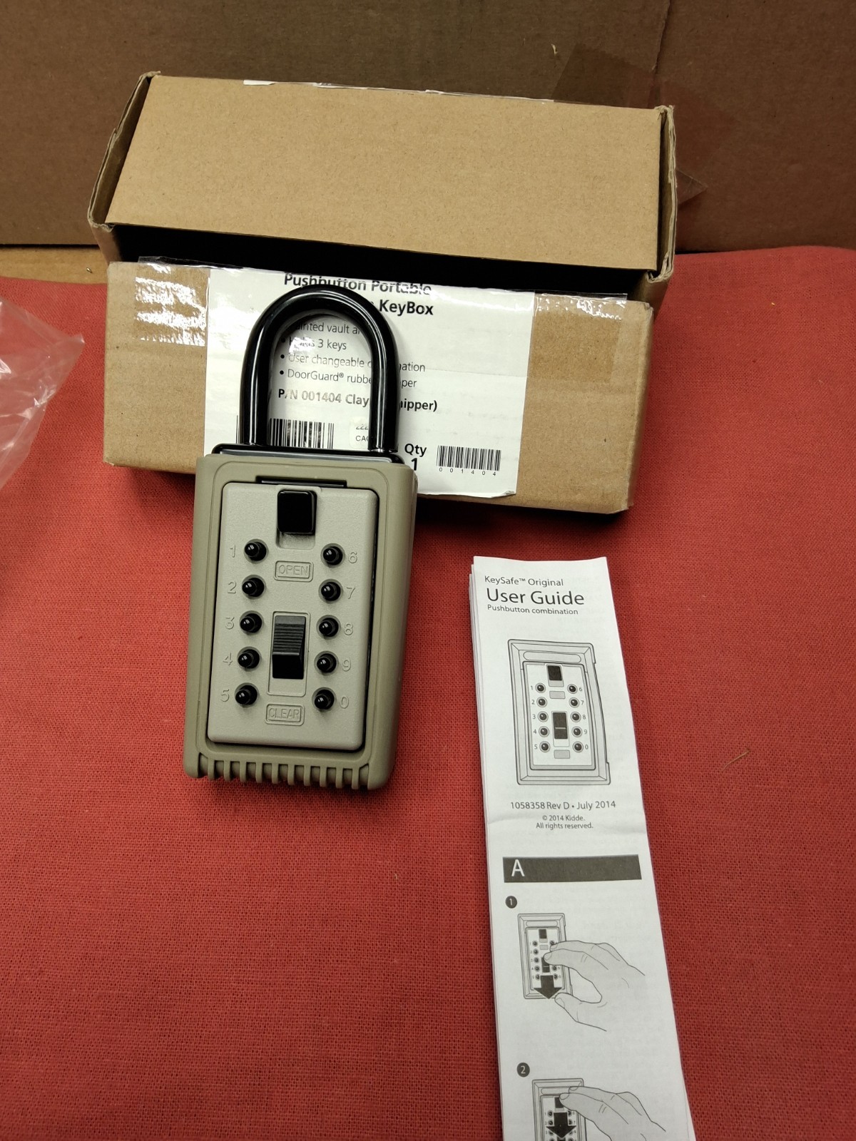Kidde Access Point Key Safe,3 Key Portable Push Button,001404