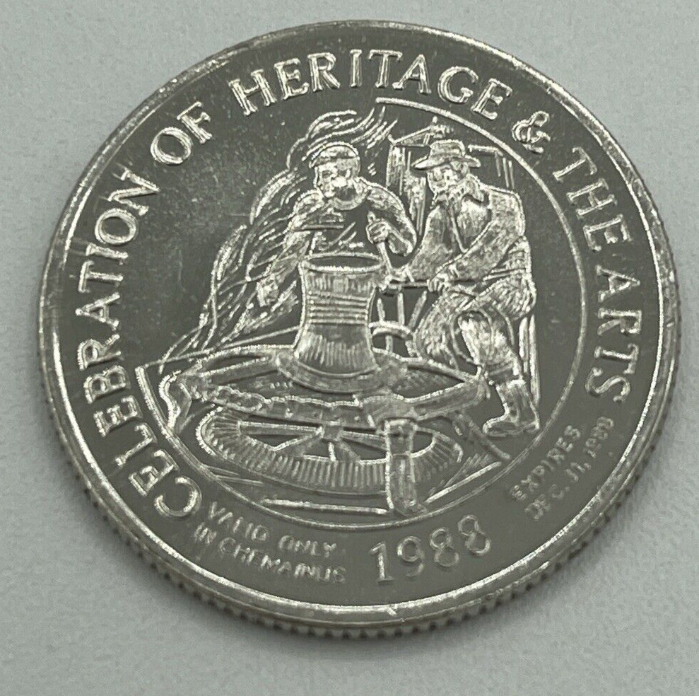 Chemainus BC CANADA 1988 Trade DOLLAR Token Little Town Celebration of the Arts