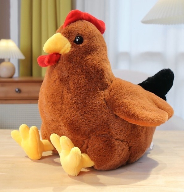 Brown Rooster Chicken Bird 12" Stuffed Animal Plush Toys Toddler Doll Kids Gifts