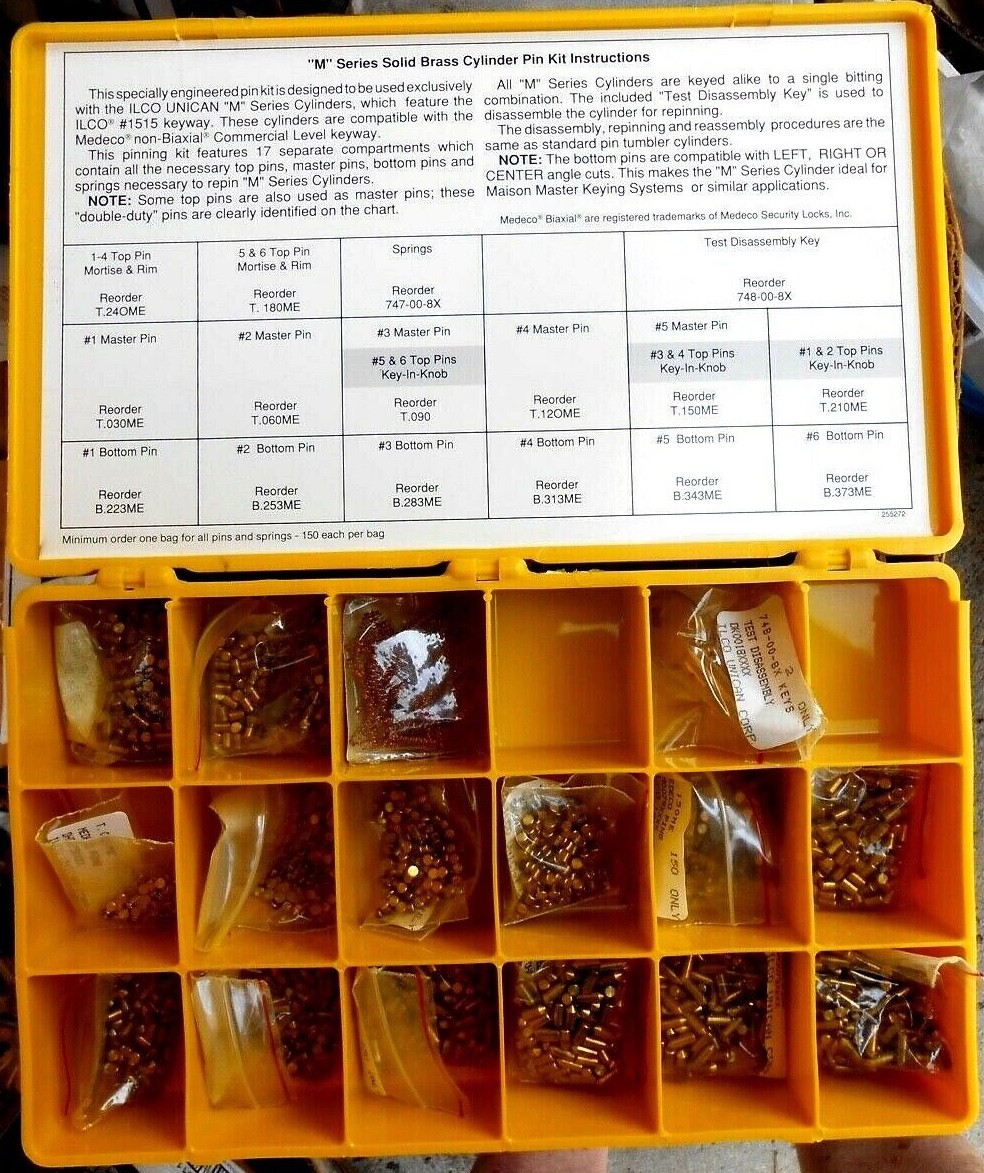 NEW    "M" Series Locksmith keying kit  No. 868-00-8X