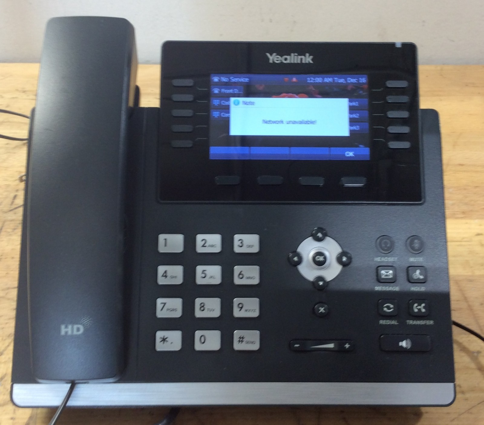 Yealink SIP-T46U Gigabit IP Business Phone 16 VoIP HD Mic PoE Bluetooth 4.3" LCD