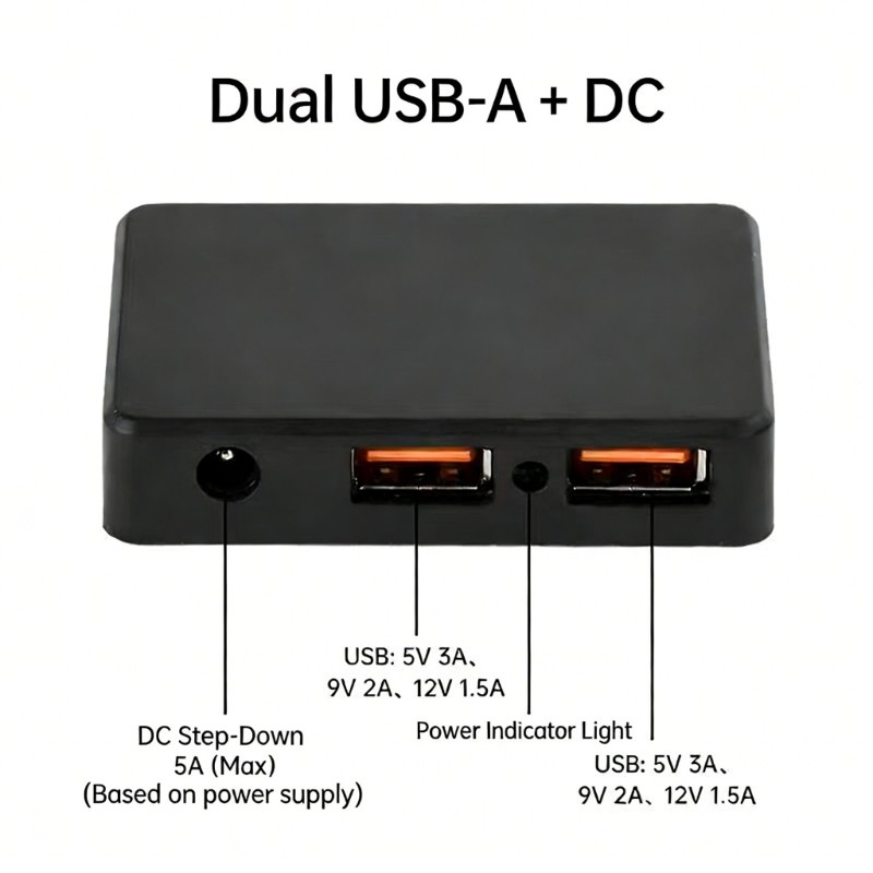Double USB 5V 9V 12V Fast Charging Module Regulator Solar Panel Stabilizer