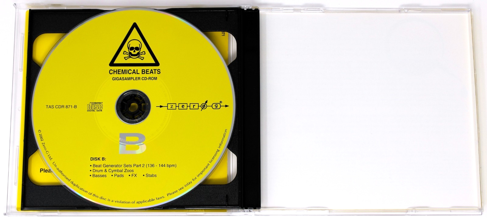 Zero-G Chemical Beats Gigsampler Format Sample/Sound Library/Sampling Double CD