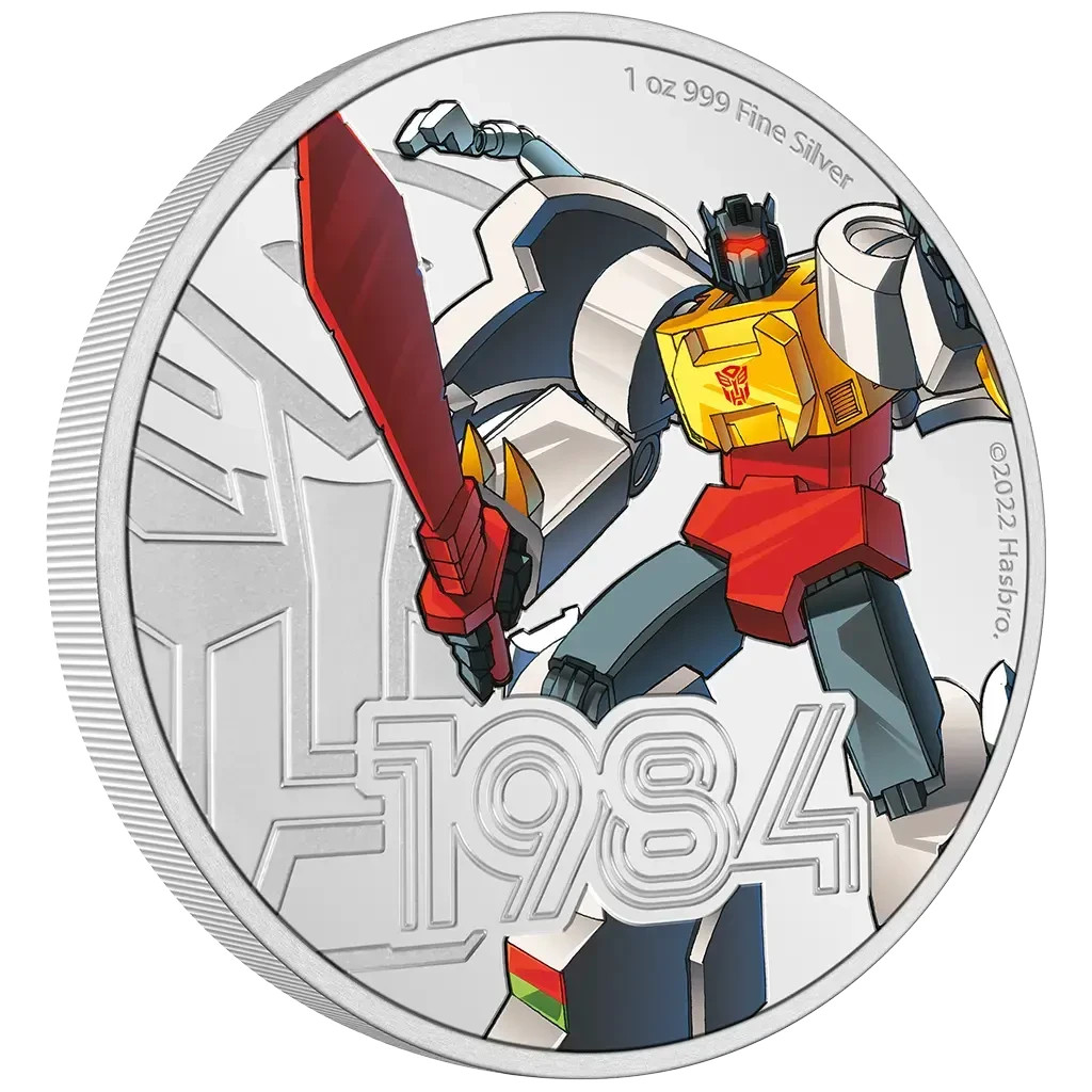 Silver Grimlock Coin (4th) Transformers 2022 - Niue - 1 oz Proof in Color