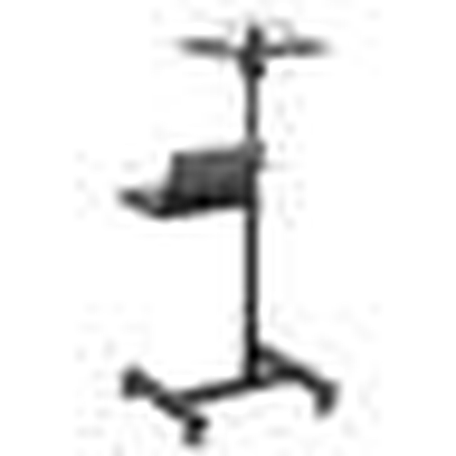 Mount-It! Mobile Projector & Laptop Stand with 2 Shelves